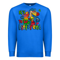 True Royal it's ok to be different autism trex Premium Sweatshirt - Zillion Design Studio