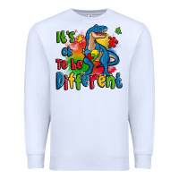 White it's ok to be different autism trex Premium Sweatshirt - Zillion Design Studio