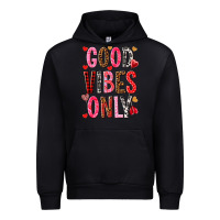 Black good vibes only Urban Hoodie - NancyCooperArtShop