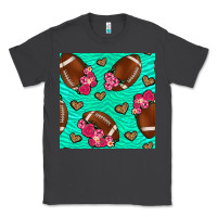 Smoke american football roses and hearts seamless pattern Classic Tee - BundleAndBundleShop