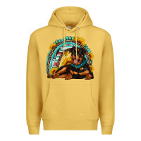 Antique Gold Rottweiler  rainbow Premium Hoodie - Artiststas