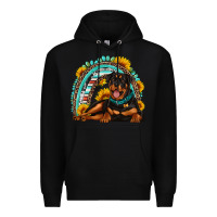Black Rottweiler  rainbow Premium Hoodie - Artiststas