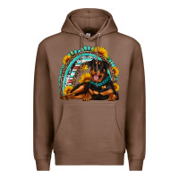 Chestnut Rottweiler  rainbow Premium Hoodie - Artiststas