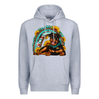 Heather Grey Rottweiler  rainbow Premium Hoodie - Artiststas