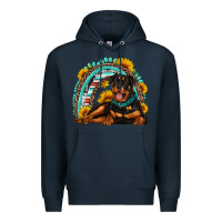 Navy Rottweiler  rainbow Premium Hoodie - Artiststas