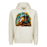 Oatmeal Heather Rottweiler  rainbow Premium Hoodie - Artiststas