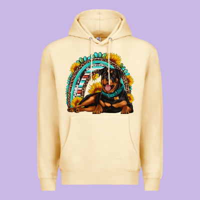 Rottweiler  Rainbow Premium Hoodie Designed By Artiststas