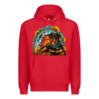 Red Rottweiler  rainbow Premium Hoodie - Artiststas
