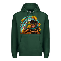Sports Green Rottweiler  rainbow Premium Hoodie - Artiststas