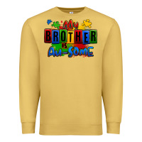 Antique Gold my brother is ausome autism Premium Sweatshirt - Zillion Design Studio