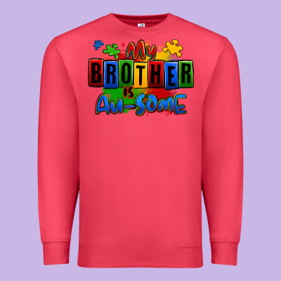 My Brother Is Ausome Autism Premium Sweatshirt Designed By Zillion Design Studio