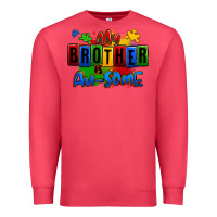 Cardinal my brother is ausome autism Premium Sweatshirt - Zillion Design Studio