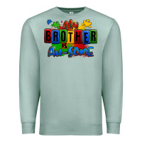 Seafoam my brother is ausome autism Premium Sweatshirt - Zillion Design Studio
