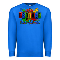 True Royal my brother is ausome autism Premium Sweatshirt - Zillion Design Studio