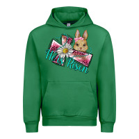 Emerald he is risen cross rabbit Urban Hoodie - BarkalooDesign