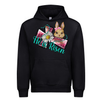 Foreset Green he is risen cross rabbit Urban Hoodie - BarkalooDesign