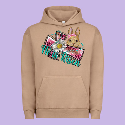 He Is Risen Cross Rabbit Urban Hoodie Designed By Barkaloodesign