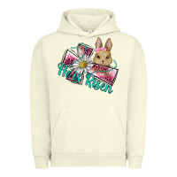 Pigment Pistachio he is risen cross rabbit Urban Hoodie - BarkalooDesign