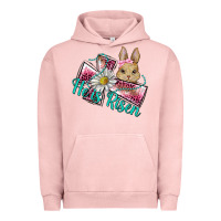 Pigment Salmon he is risen cross rabbit Urban Hoodie - BarkalooDesign