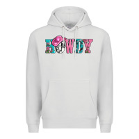 Dove Grey valentines day howdy and heart gift Premium Hoodie - AdoDesignShop