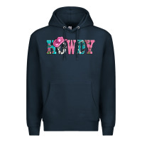 Navy valentines day howdy and heart gift Premium Hoodie - AdoDesignShop