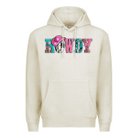 Oatmeal Heather valentines day howdy and heart gift Premium Hoodie - AdoDesignShop