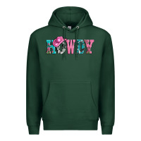 Sports Green valentines day howdy and heart gift Premium Hoodie - AdoDesignShop
