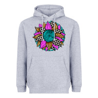 Heather Grey race sunflower Heavyweight Hoodie - Zillion Design Studio