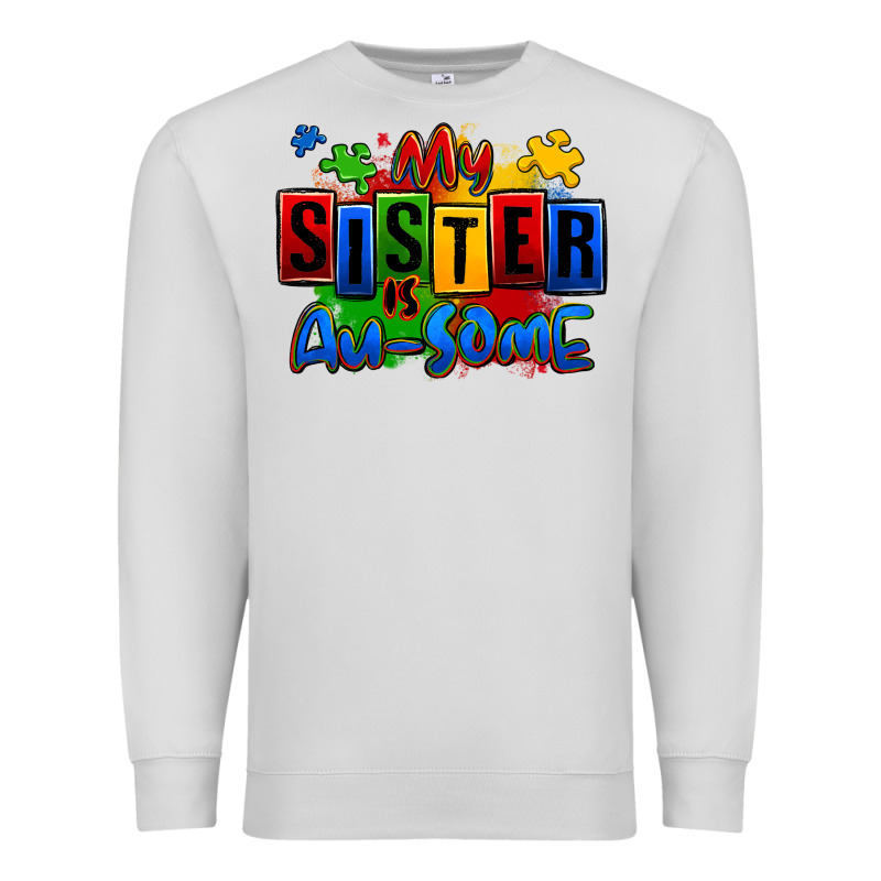 My Sister Is Ausome Autism Premium Sweatshirt by Zillion Design Studio | Teevron