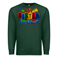 Sports Green my sister is ausome autism Premium Sweatshirt - Zillion Design Studio