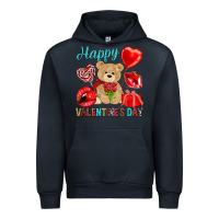 Navy happy valentines day Urban Hoodie - NancyCooperArtShop