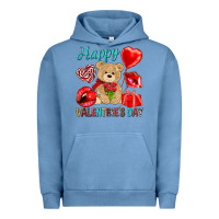 Pigment Pebble Blue happy valentines day Urban Hoodie - NancyCooperArtShop