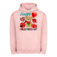 Pigment Salmon happy valentines day Urban Hoodie - NancyCooperArtShop