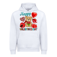 White happy valentines day Urban Hoodie - NancyCooperArtShop