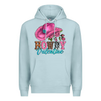 Blue Mist valentines day cowgirl hat and howdy Premium Hoodie - AdoDesignShop