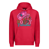 Cardinal valentines day cowgirl hat and howdy Premium Hoodie - AdoDesignShop