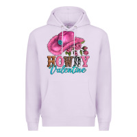 Lilac valentines day cowgirl hat and howdy Premium Hoodie - AdoDesignShop