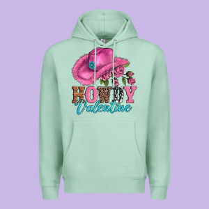 Valentines Day Cowgirl Hat And Howdy Premium Hoodie Designed By Adodesignshop