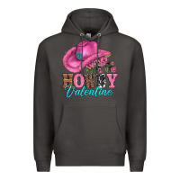 Smoke valentines day cowgirl hat and howdy Premium Hoodie - AdoDesignShop