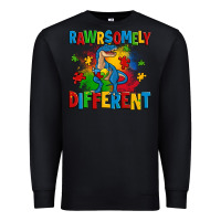 Black rawrsomely different autism trex Premium Sweatshirt - Zillion Design Studio