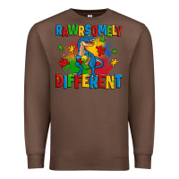 Chestnut rawrsomely different autism trex Premium Sweatshirt - Zillion Design Studio