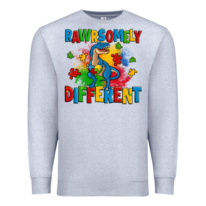 Rawrsomely Different Autism Trex Premium Sweatshirt by Zillion Design Studio | Teevron