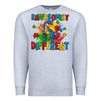 Heather Grey rawrsomely different autism trex Premium Sweatshirt - Zillion Design Studio