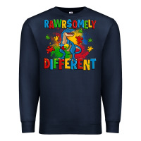 Navy rawrsomely different autism trex Premium Sweatshirt - Zillion Design Studio
