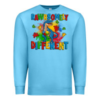 Ocean Blue rawrsomely different autism trex Premium Sweatshirt - Zillion Design Studio