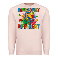 Pale Pink rawrsomely different autism trex Premium Sweatshirt - Zillion Design Studio