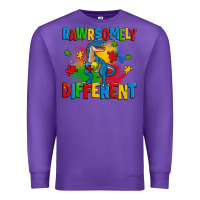 Purple rawrsomely different autism trex Premium Sweatshirt - Zillion Design Studio