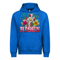 Cobalt he is risen cross easter Urban Hoodie - BarkalooDesign