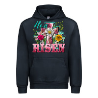 Navy he is risen cross easter Urban Hoodie - BarkalooDesign