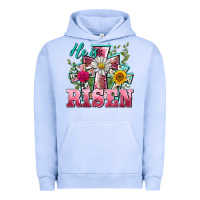 Pigment Grape Ice he is risen cross easter Urban Hoodie - BarkalooDesign